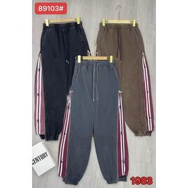 Фотография Штаны спортивные женские Q89103 brown р.M-XL "FLORA" недорого оптом от прямого поставщика