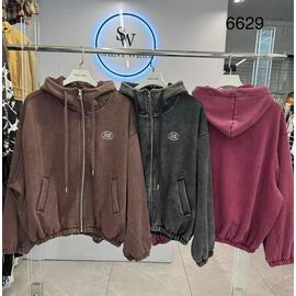 Кофта спортивна жіноча тепла 6629 grey р.M-XL "Saint Wish" недорого оптом від прямого постачальника