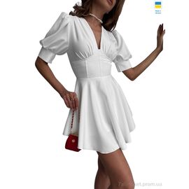 Сукня жіноча Літо 831-1 молочний (4 шт. р.сіткаS-XL) "Akulova" недорого оптом від прямого постачальника