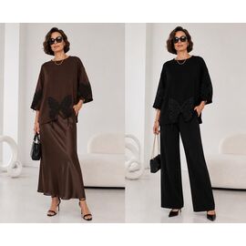 Блузка жіноча F7200 black р.2XL-3XL "Saint Wish" недорого оптом від прямого постачальника