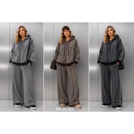 Костюм спортивний жіночий FR26385 black р.L-2XL "Saint Wish" недорого оптом від прямого постачальника