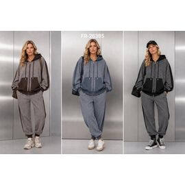 Костюм спортивний жіночий FR26395 black р.2XL-4XL "Saint Wish" недорого оптом від прямого постачальника