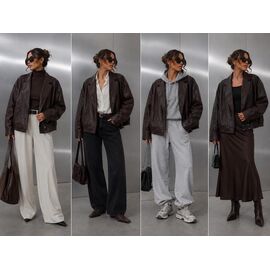 Куртка жіноча демісезонна P201 brown р.M-2XL "Saint Wish" недорого оптом від прямого постачальника