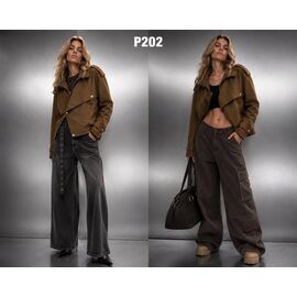 Куртка жіноча демісезонна P202 brown р.44-48 "Saint Wish" недорого оптом від прямого постачальника
