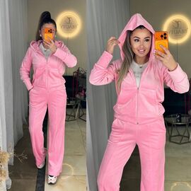 Костюм спортивний жіночий теплий 6059 pink р.50-56 "LINDA" недорого оптом від прямого постачальника
