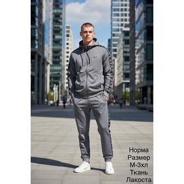 Костюм спортивний чоловічий H1597 grey р.M-3XL "Hai" недорого оптом від прямого постачальника