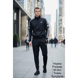 Костюм спортивний чоловічий H1589 black р.M-3XL "Hai" недорого оптом від прямого постачальника