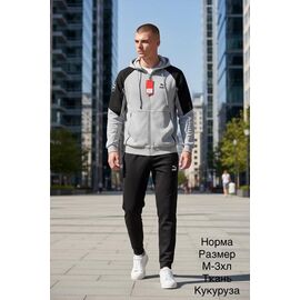 Костюм спортивний чоловічий H1593 l.grey р.M-3XL "Hai" недорого оптом від прямого постачальника