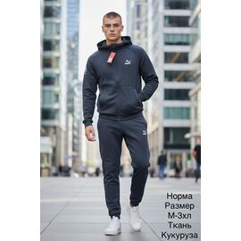Костюм спортивний чоловічий H1595 d.grey р.M-3XL "Hai" недорого оптом від прямого постачальника