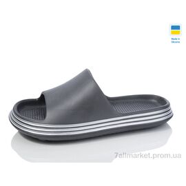 Шльопанці чоловічі пляжні Літо 236 графіт (8 пар р.41-46) "Крок" недорого оптом від прямого постачальника