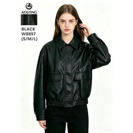 Куртка жіноча демісезонна W8897 black р.S-L "Immei" недорого оптом від прямого постачальника