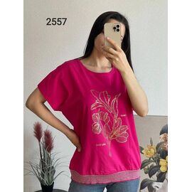 футболка жіноча 2557 pink р.50-56 "FSN" недорого оптом від прямого постачальника