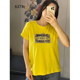 футболка жіноча 6373 yellow р.46-52 "FSN" недорого оптом від прямого постачальника