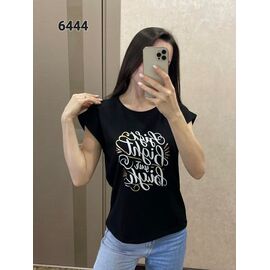 футболка жіноча 6444 black р.44-50 "FSN" недорого оптом від прямого постачальника