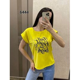 футболка жіноча 6444 yellow р.44-50 "FSN" недорого оптом від прямого постачальника
