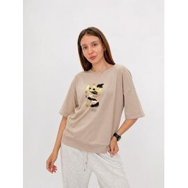 футболка жіноча 6520 beige р.50-54 "FSN" недорого оптом від прямого постачальника