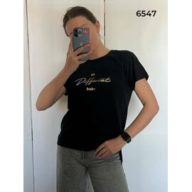 футболка жіноча 6547 black р.44-48 "FSN" недорого оптом від прямого постачальника
