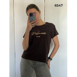 футболка жіноча 6547 brown р.44-48 "FSN" недорого оптом від прямого постачальника