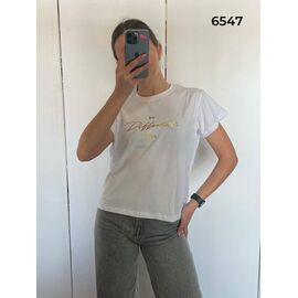 футболка жіноча 6547 white р.44-48 "FSN" недорого оптом від прямого постачальника
