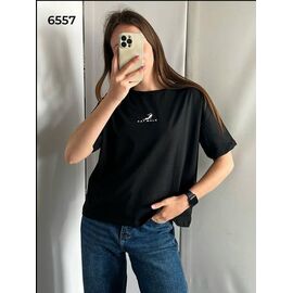 футболка жіноча 6557 black р.44-50 "FSN" недорого оптом від прямого постачальника