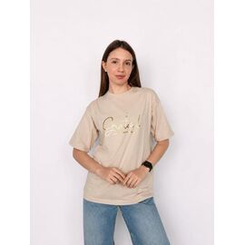 Фотография Футболка женская 7182 beige р.44-54 "FSN" недорого оптом от прямого поставщика