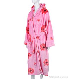 Фотография Халат женский Весна/осень U012-4 pink (3 шт. р.сетка XL-3XL) "Banko" недорого оптом от прямого поставщика