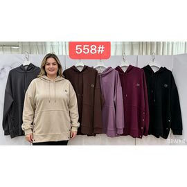Худі жіноче 558 d.grey р.54-58 "FLORA" недорого оптом від прямого постачальника