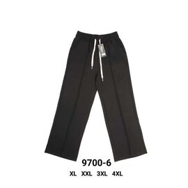 Штани спортивні жіночі 9700-6 black р.44-56 "Hoan" недорого оптом від прямого постачальника