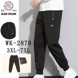 Штани спортивні чоловічі 2878 black р.3XL-7XL "ZERO" недорого оптом від прямого постачальника