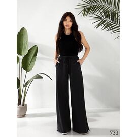 Фотография Штаны спортивные женские 733 black р.42-52 "DORA" недорого оптом от прямого поставщика