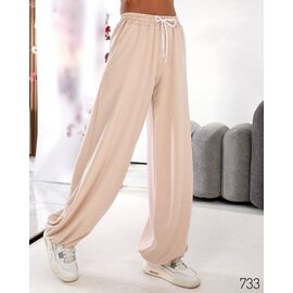 Фотография Штаны спортивные женские 733 l.beige р.42-52 "DORA" недорого оптом от прямого поставщика