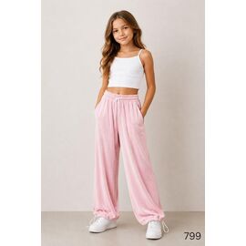 Фотография Штаны детские спортивные на девочку 799 pink р.128-152 "DORA" недорого оптом от прямого поставщика