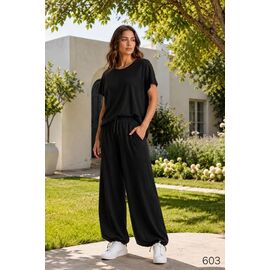 Фотография Костюм женский 603 black р.42-56 "DORA" недорого оптом от прямого поставщика