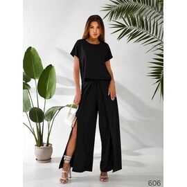 Фотография Костюм женский 606 black р.40-54 "DORA" недорого оптом от прямого поставщика