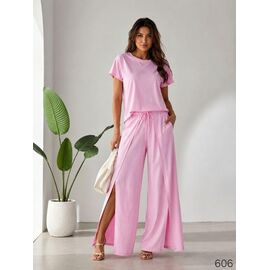 Фотография Костюм женский 606 pink р.40-54 "DORA" недорого оптом от прямого поставщика