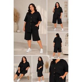 Фотография Костюм женский 607 black р.50-56 "DORA" недорого оптом от прямого поставщика