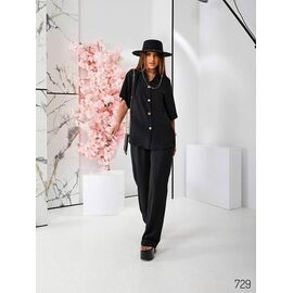 Фотография Костюм женский 729 black р.50-54 "DORA" недорого оптом от прямого поставщика
