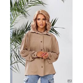 Фотография Рубашка женская 851 beige р.42-52 "DORA" недорого оптом от прямого поставщика
