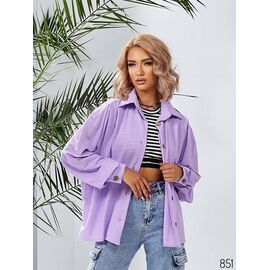 Фотография Рубашка женская 851 lilac р.42-52 "DORA" недорого оптом от прямого поставщика