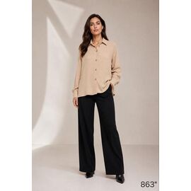 Фотография Рубашка женская 863 l.beige р.44-58 "DORA" недорого оптом от прямого поставщика