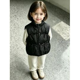 Фотография Жилетка детская на девочку 3223 black р.110-150 "Flong" недорого оптом от прямого поставщика