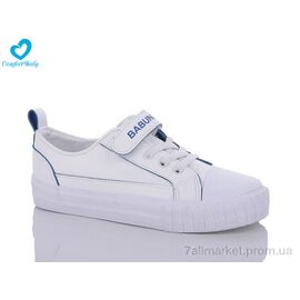 Кеди дитячі легкі Весна/осінь 350В біло-синій (8 пар р.24-30) "Comfort-baby" недорого оптом від прямого постачальника