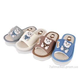 Тапки дитячі домашні Весна/осінь S9489 mix (12 пар р.30-35) "Family" недорого оптом від прямого постачальника