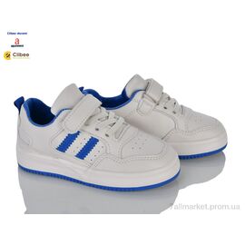 Кросівки дитячі модні Весна/осінь FG22-2 white-blue (6 пар р.25-30) "Clibee-Doremi" недорого оптом від прямого постачальника