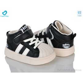 Кросівки дитячі модні Весна/осінь 663 чорний (7 пар р.16-20) "Comfort-baby" недорого оптом від прямого постачальника