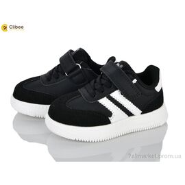 Кросівки дитячі модні Весна/осінь EA785-2 black-white (6 пар р.21-26) "Clibee" недорого оптом від прямого постачальника