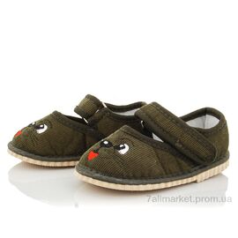 Тапки дитячі домашні Весна/осінь Глазки зеленые (10 пар р.20-27) "Slippers" недорого оптом від прямого постачальника