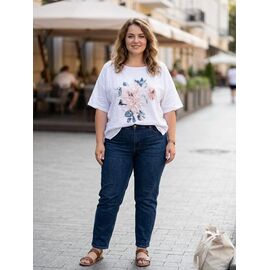 Фотография Футболка женская 383 white р.XL-4XL "P.HEY" недорого оптом от прямого поставщика