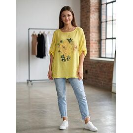 Фотография Футболка женская 383 yellow р.XL-4XL "P.HEY" недорого оптом от прямого поставщика
