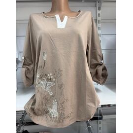 Фотография Свитер женский 6073 beige р.42-52 "P.HEY" недорого оптом от прямого поставщика